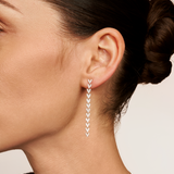 Boucles d'oreilles Alaïa en or blanc