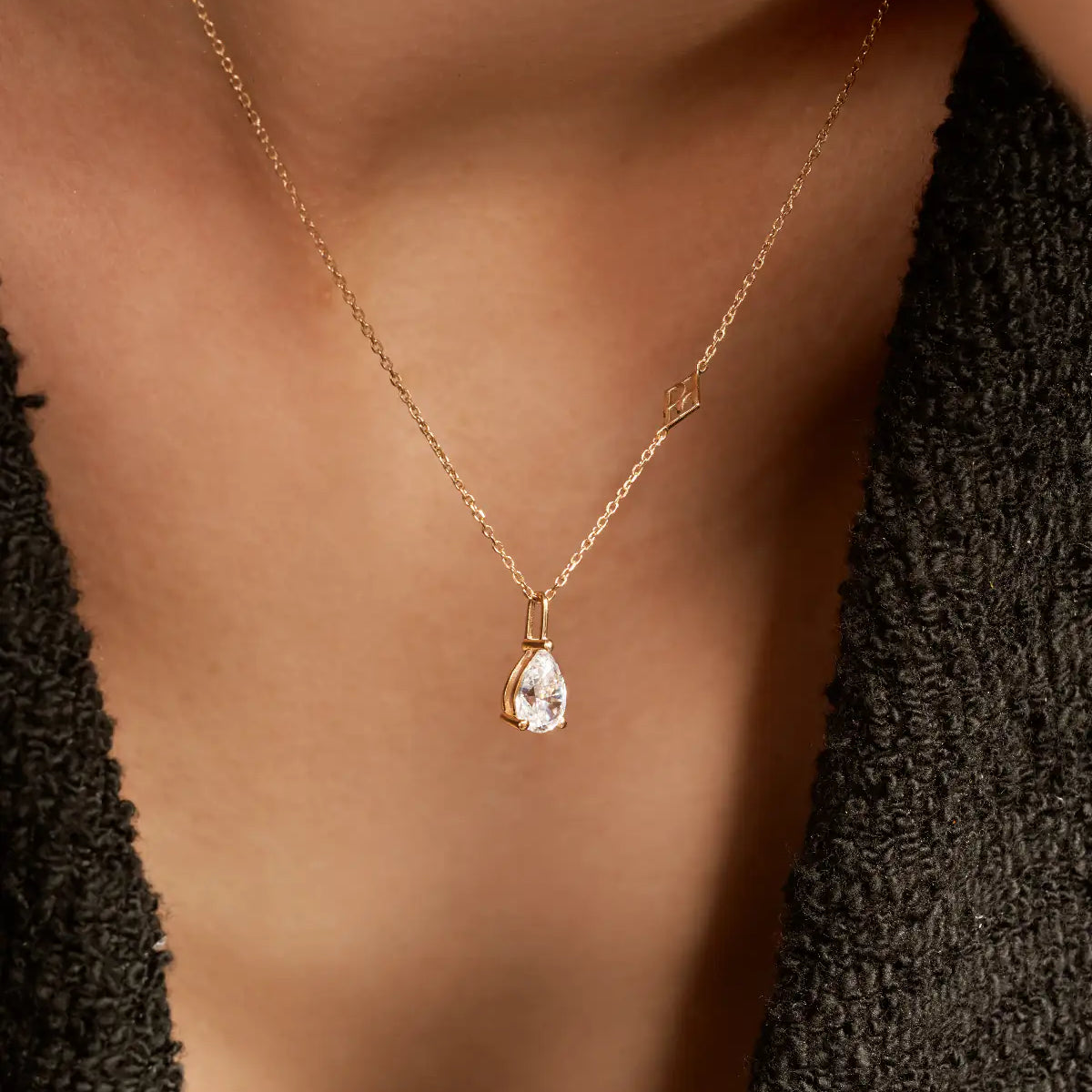 Collier Poire en or jaune 