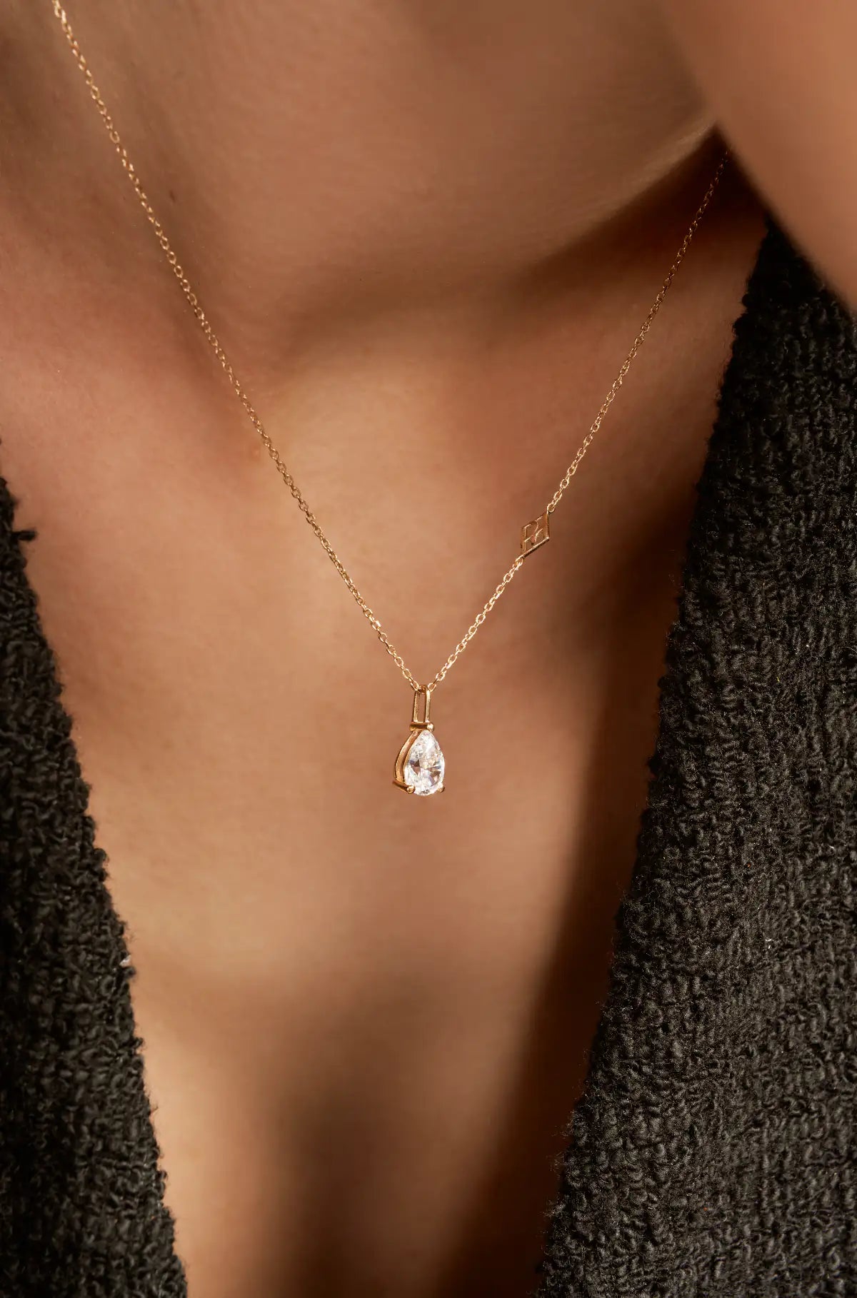Collier Poire en or jaune 