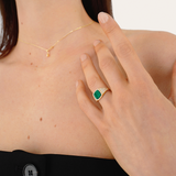 Bague Divine Malachite en or jaune