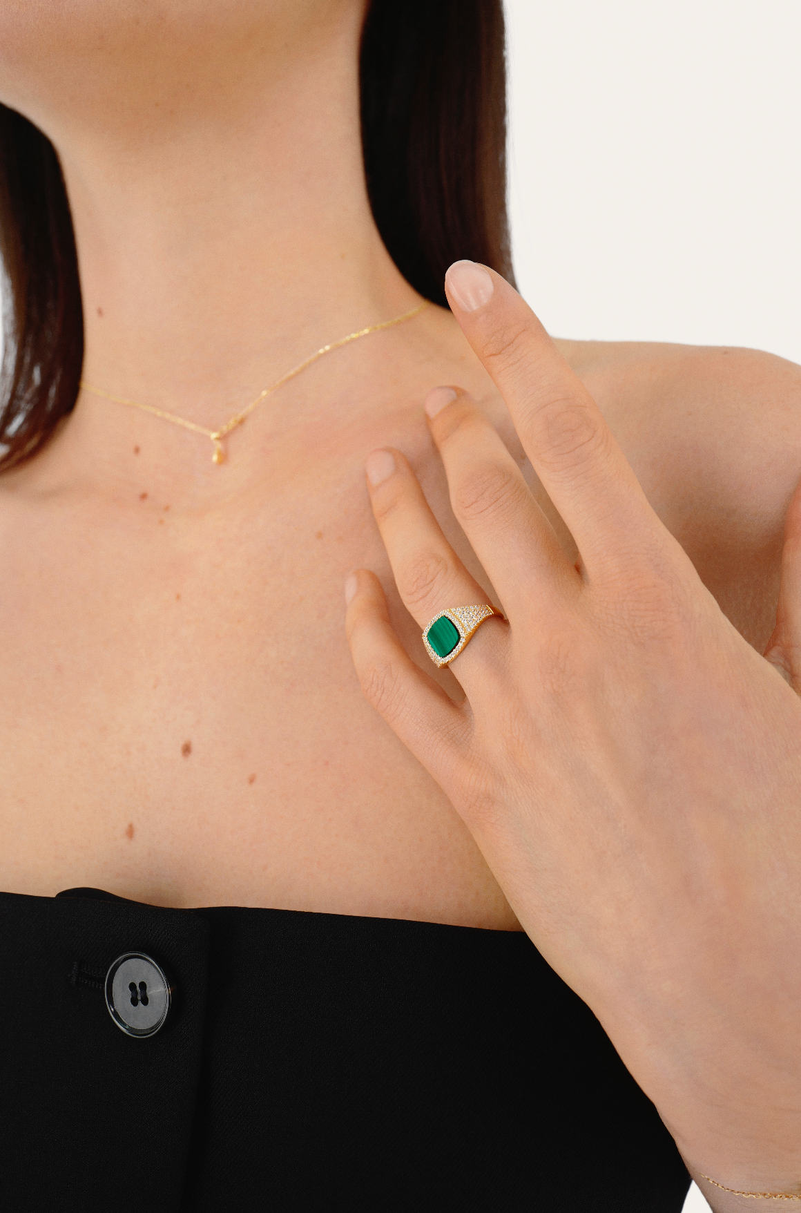 Bague Divine Malachite en or jaune