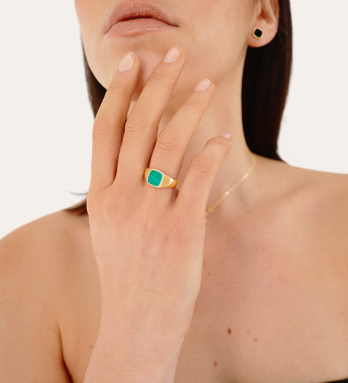 Bague Charlie Malachite en or jaune