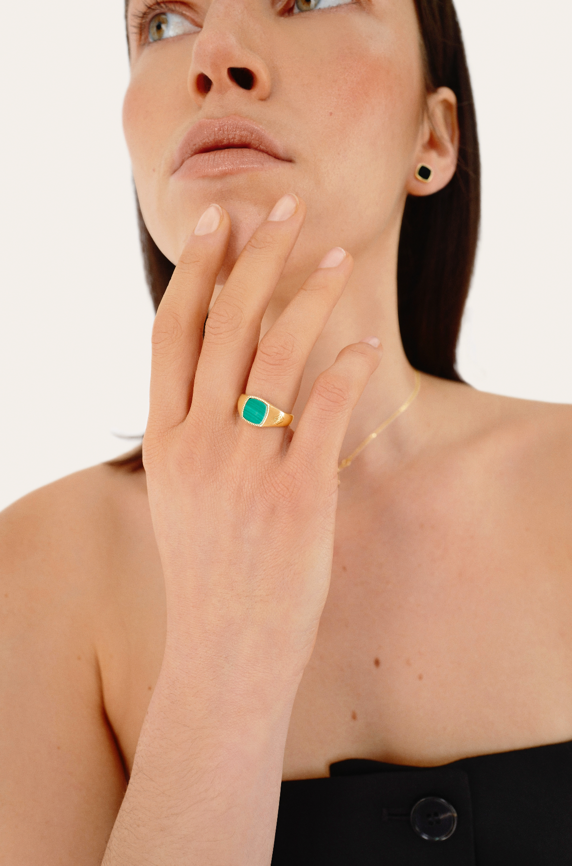 Bague Charlie Malachite en or jaune