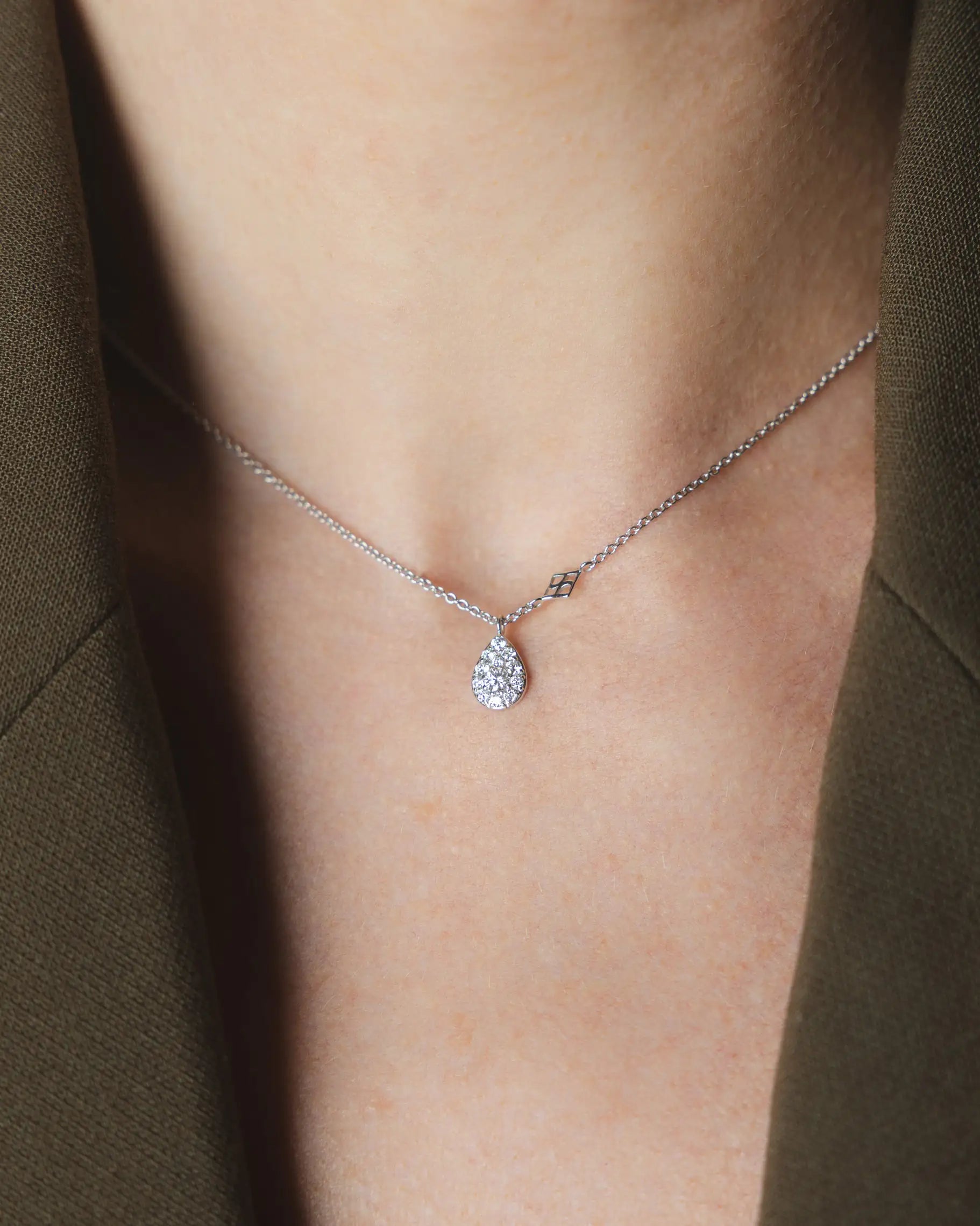 Collier Bagatelle en or blanc et Diamant de laboratoire 