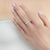 Bague Elya 1 carat en or jaune et diamant de synthèse