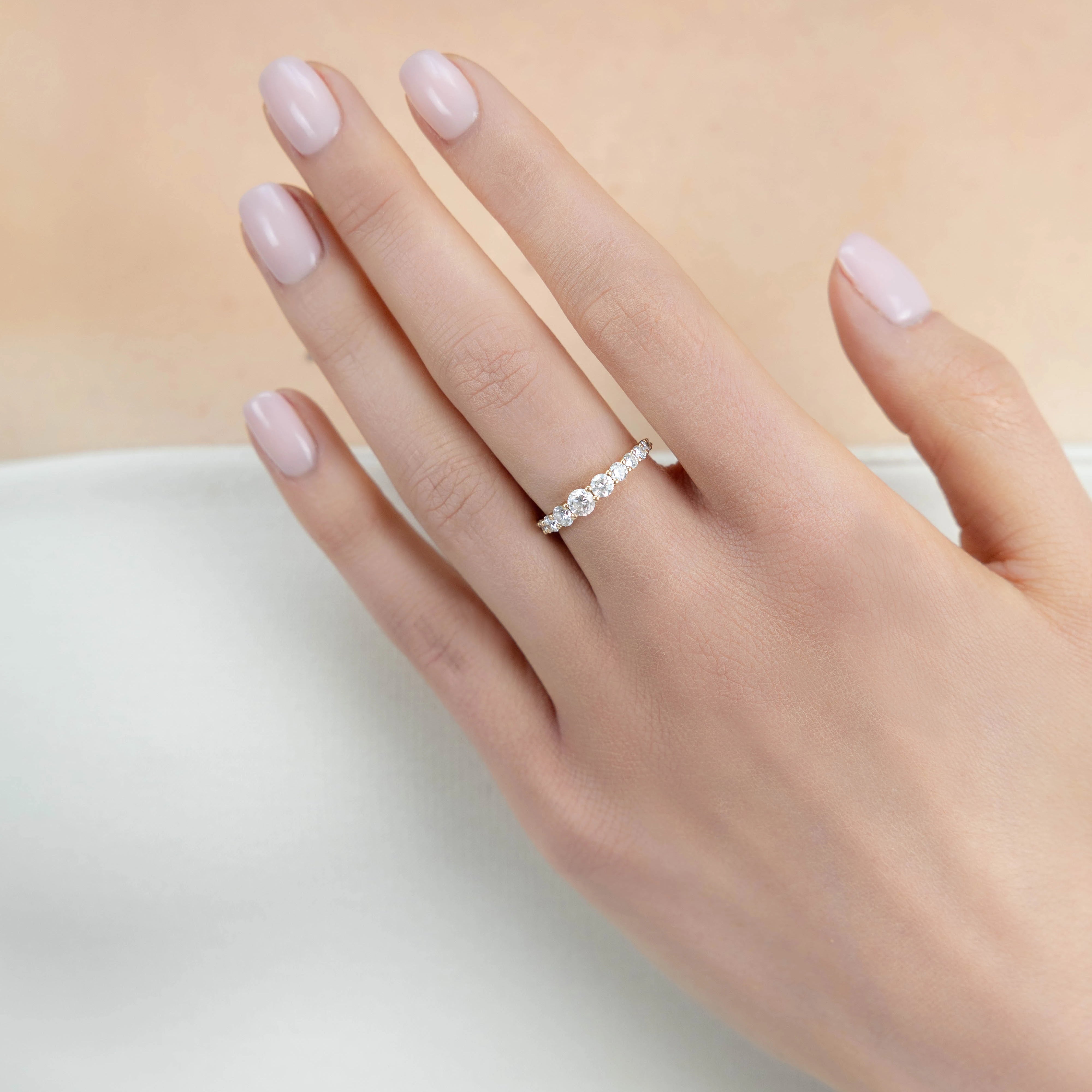 Bague Elya 1 carat en or jaune et diamant de synthèse