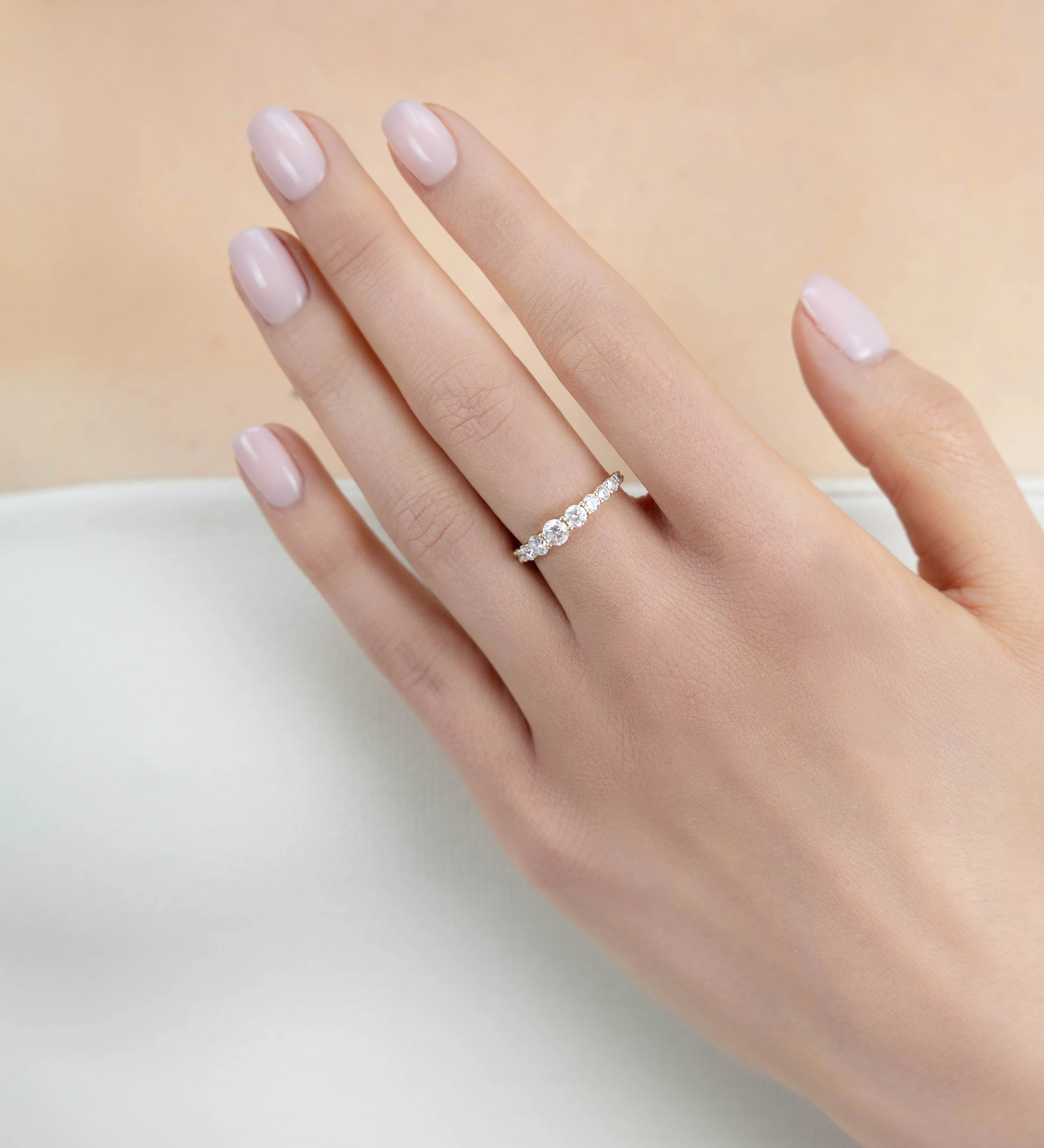 Bague Elya 1 carat en or jaune et diamant de synthèse