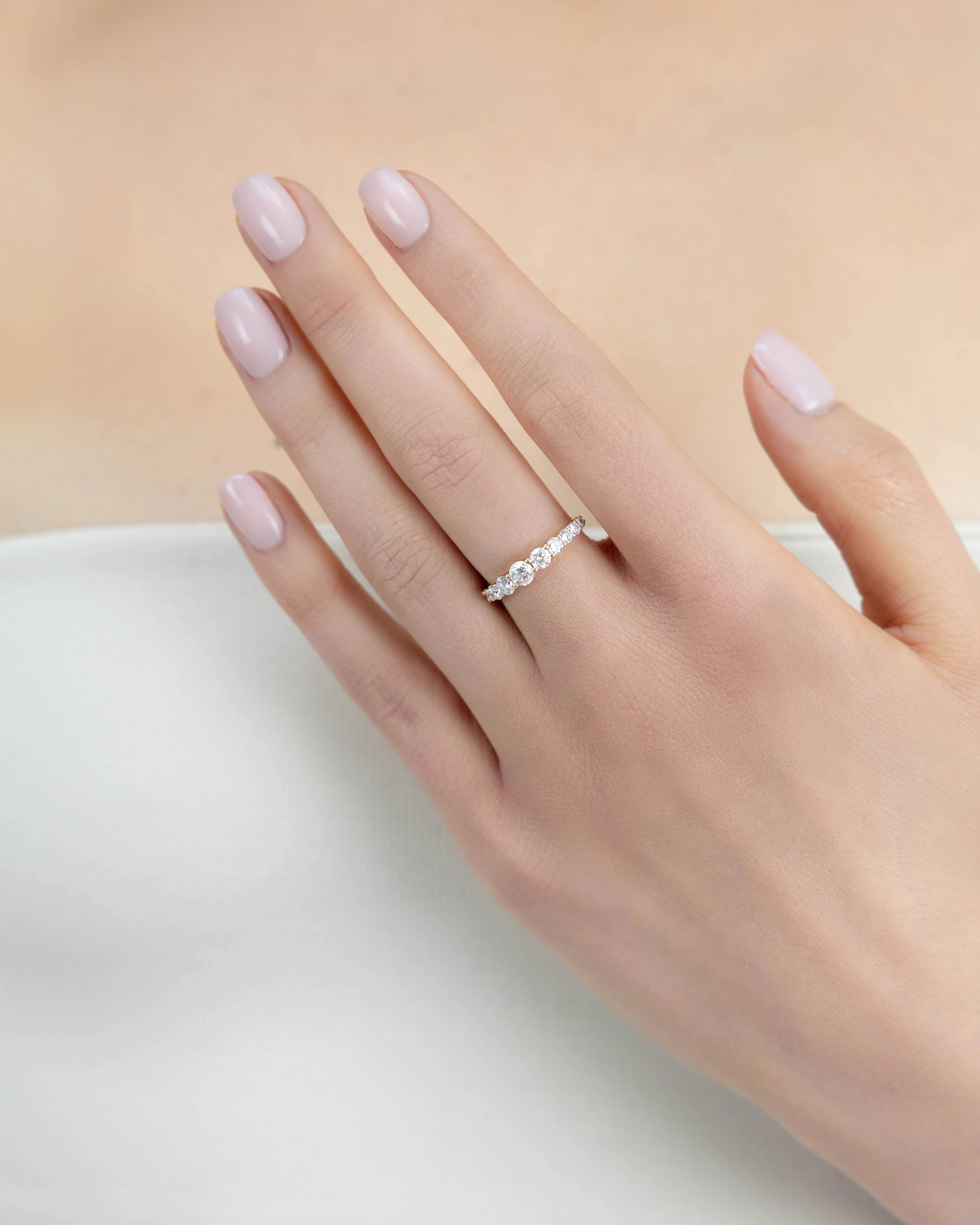 Bague Elya 1 carat en or jaune et diamant de synthèse