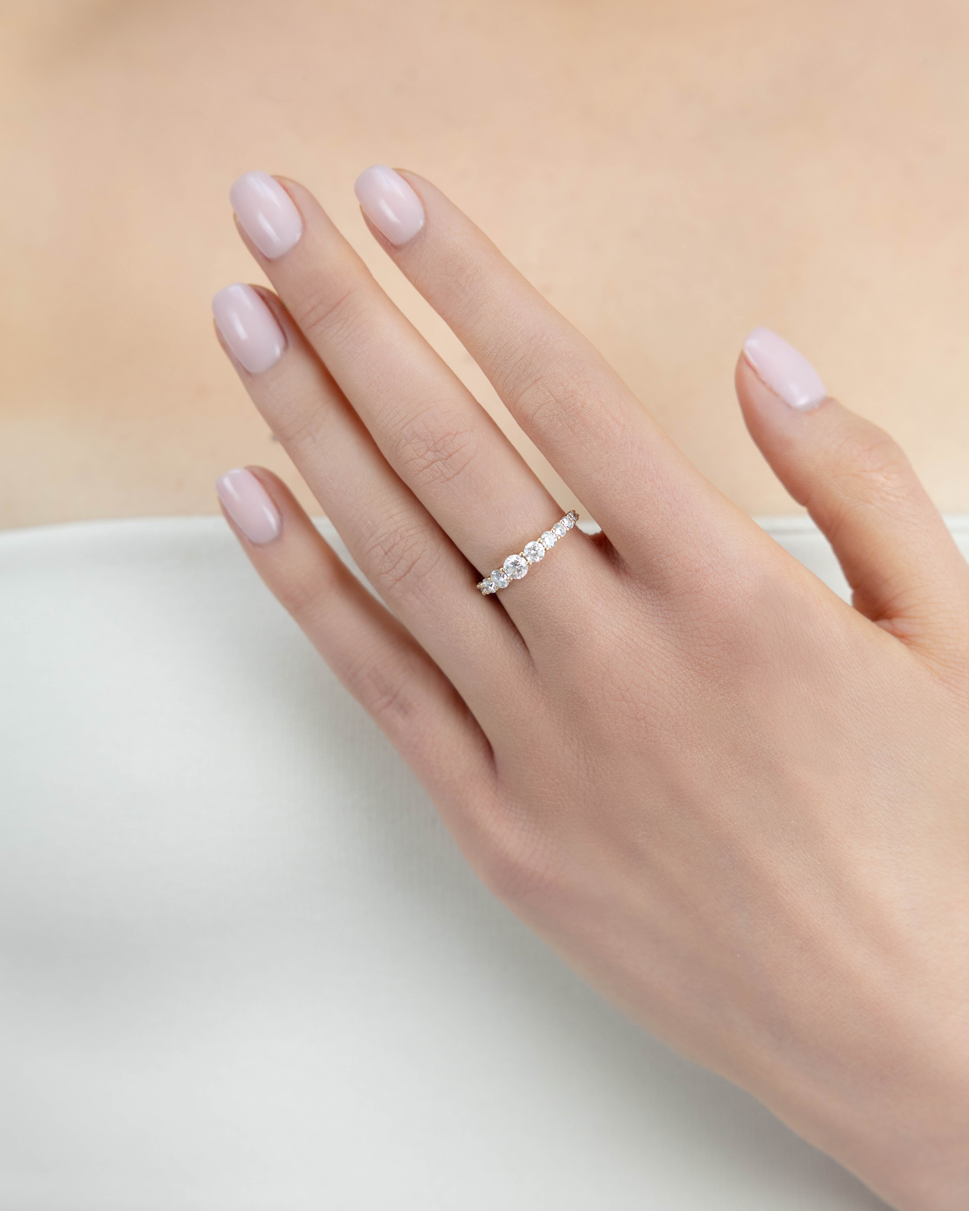 Bague Elya 1 carat en or jaune et diamant de synthèse