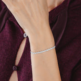 Bracelet Rivière 1 carat en or blanc et diamant de synthèse