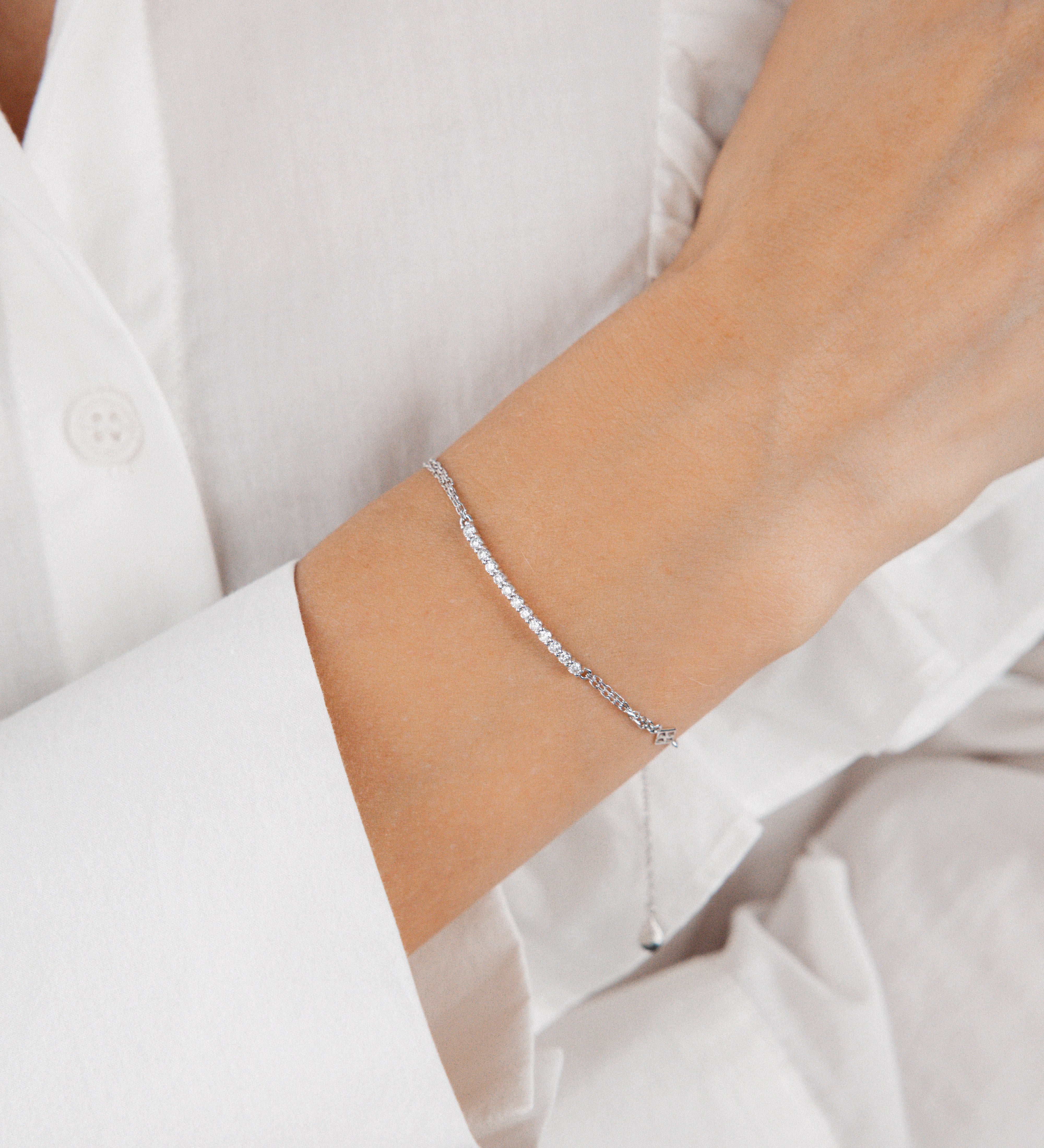 Bracelet Pure 0.39 carat en or blanc et diamant 