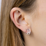 Boucles d'oreilles Bianca en or blanc