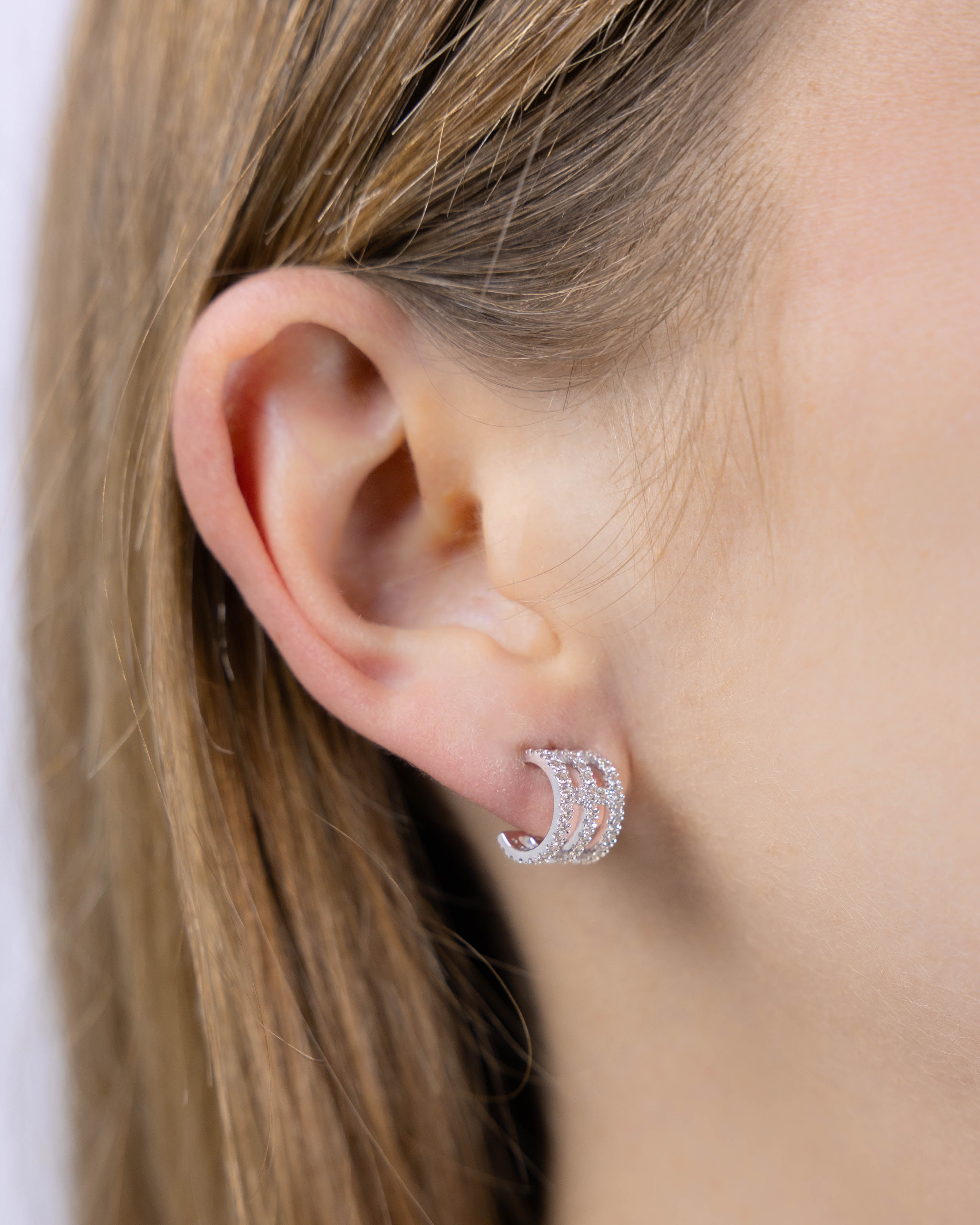 Boucles d'oreilles Eva en Or Blanc