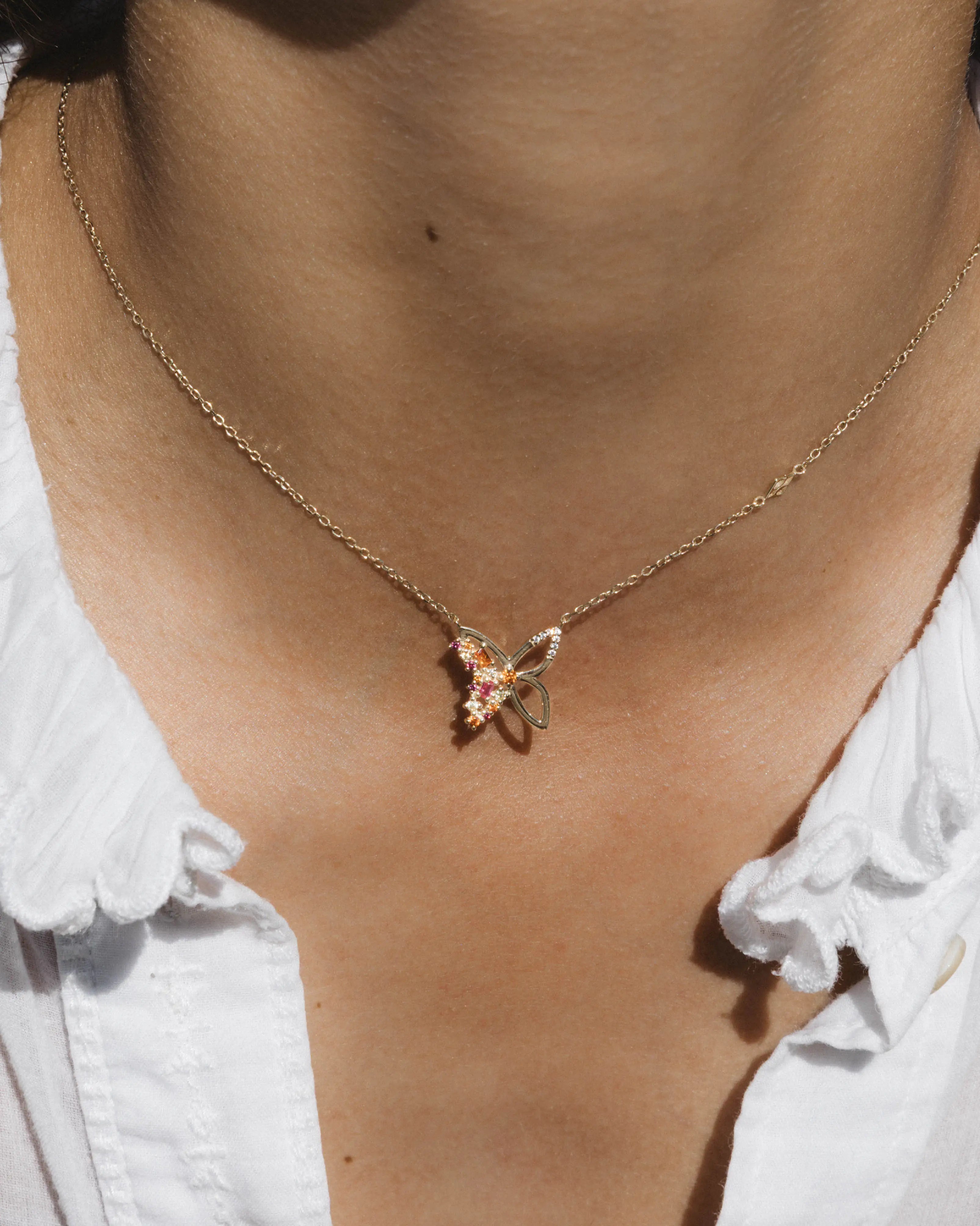 Collier Lila Rosée en Or Jaune