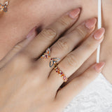 Bague Lila Rosée en Or Jaune