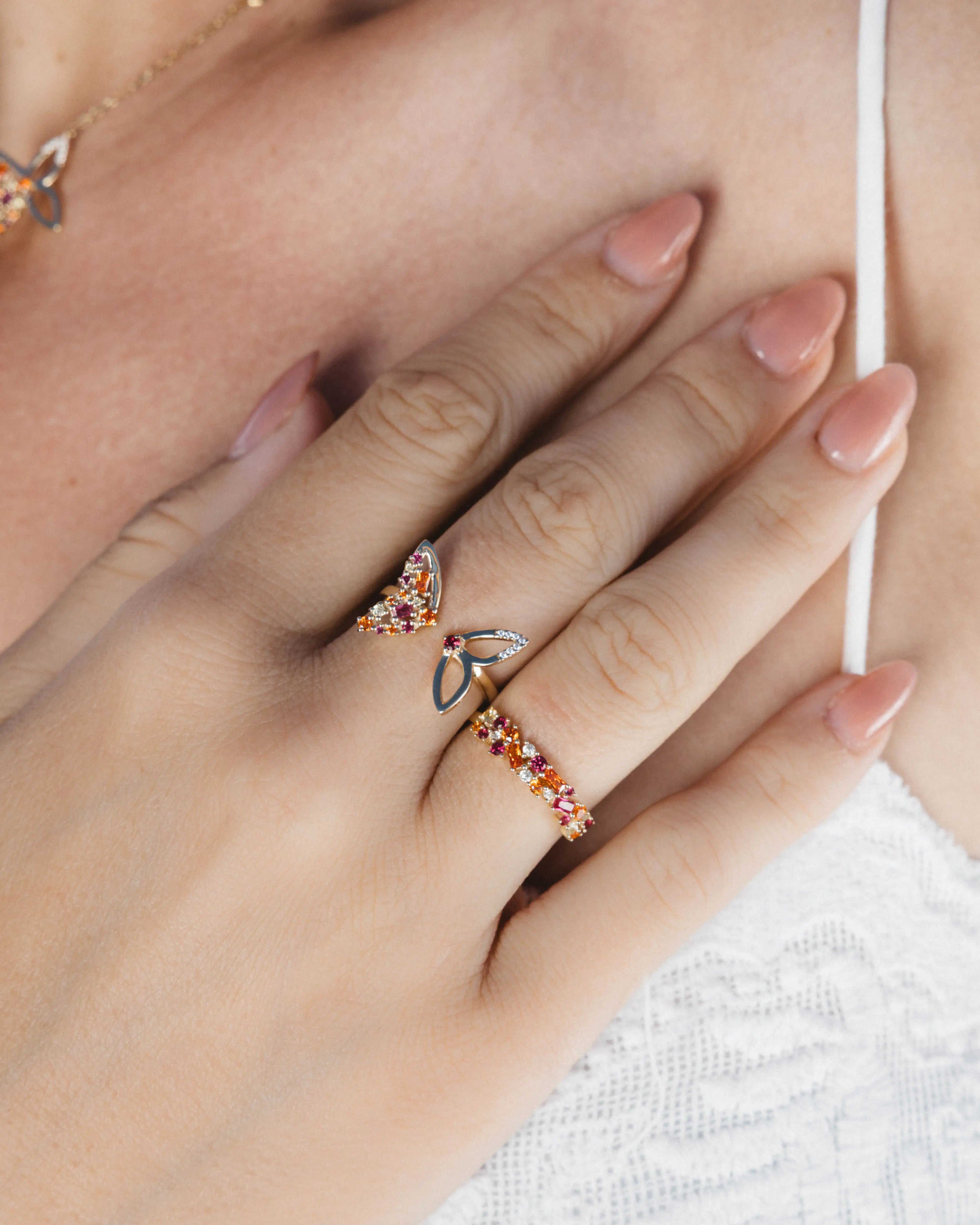 Bague Lila Rosée en Or Jaune
