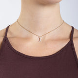 Collier Initiale I porté