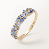Bague Ophélie Bleue en or jaune
