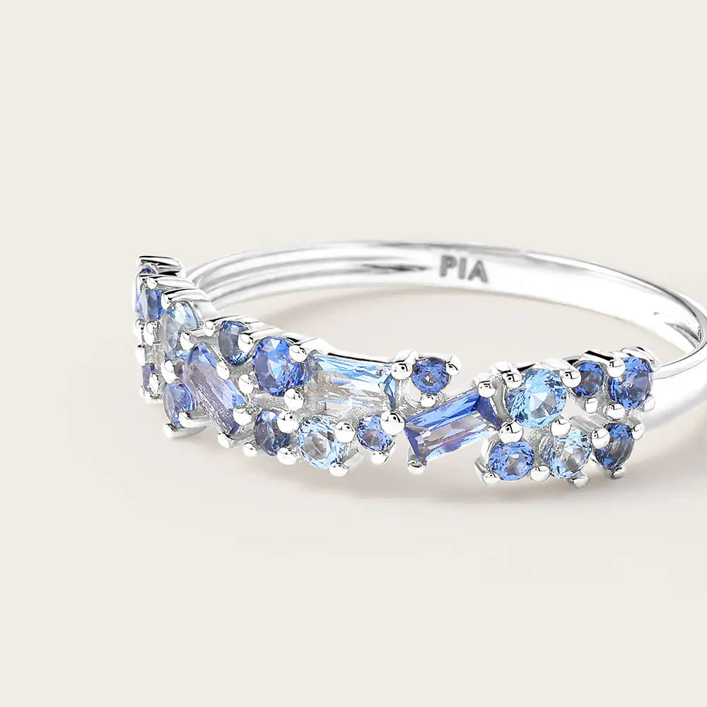 Bague Ophélie Bleue Or Blanc