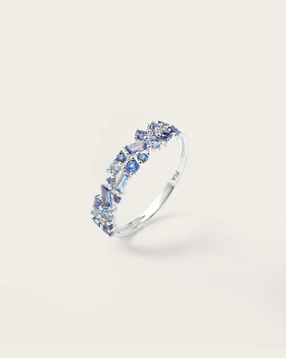 Bague Ophélie Bleue Or Blanc