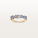 Bague Ophélie Bleue en or jaune