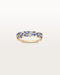 Bague Ophélie Bleue en or jaune