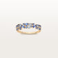 Bague Ophélie Bleue en or jaune