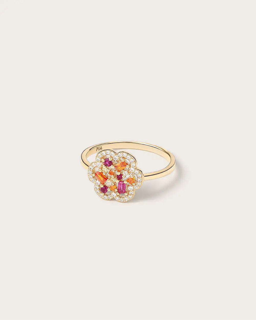 Bague Baby Flora Rosée en or jaune 