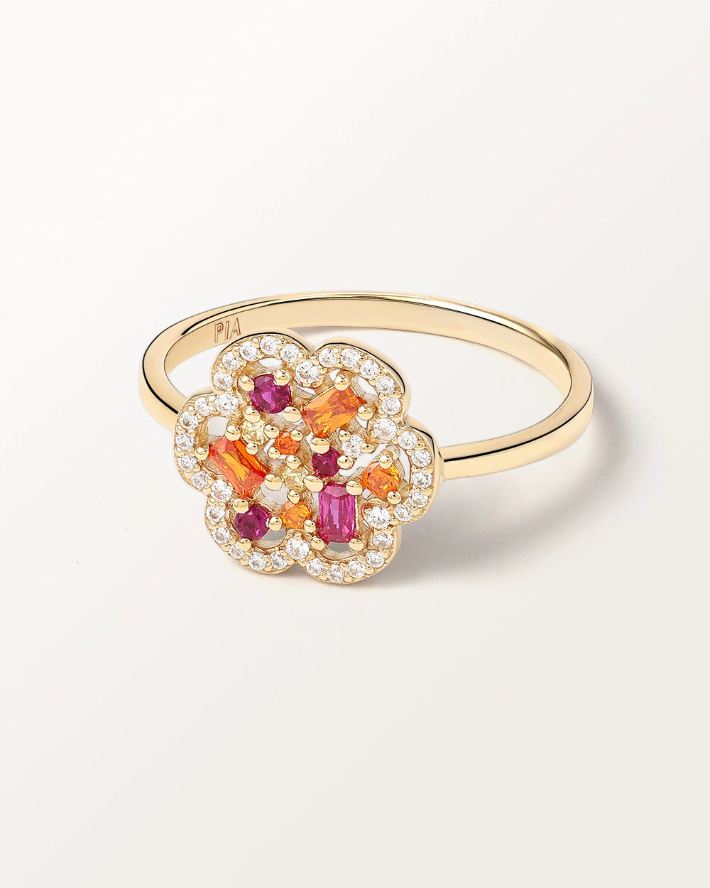Bague Baby Flora Rosée en or jaune 