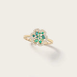 Bague Baby Flora Olive en or jaune 
