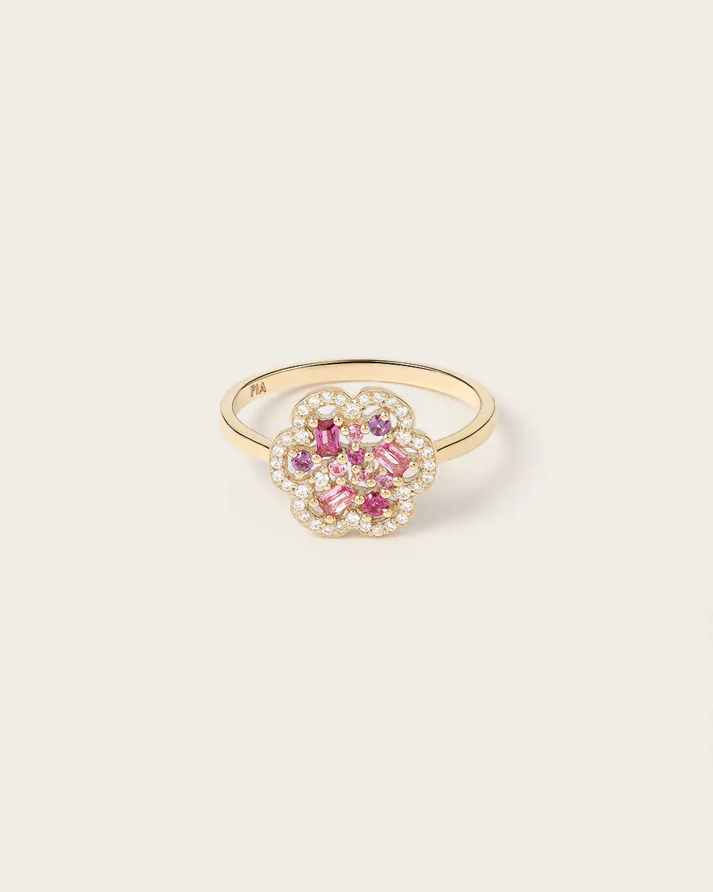 Bague Baby Flora Prune en or jaune 