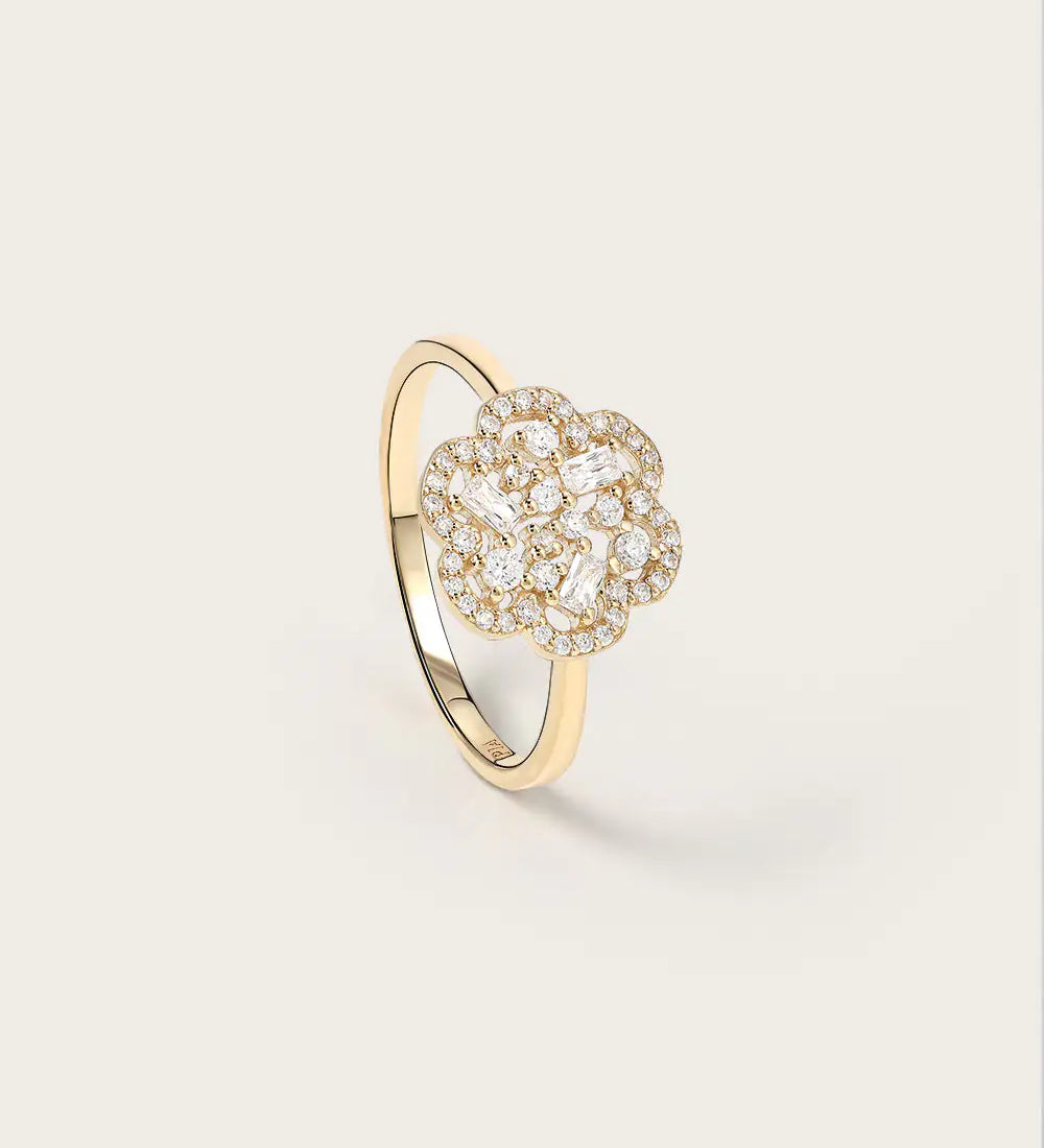 Bague Baby Flora en or jaune 