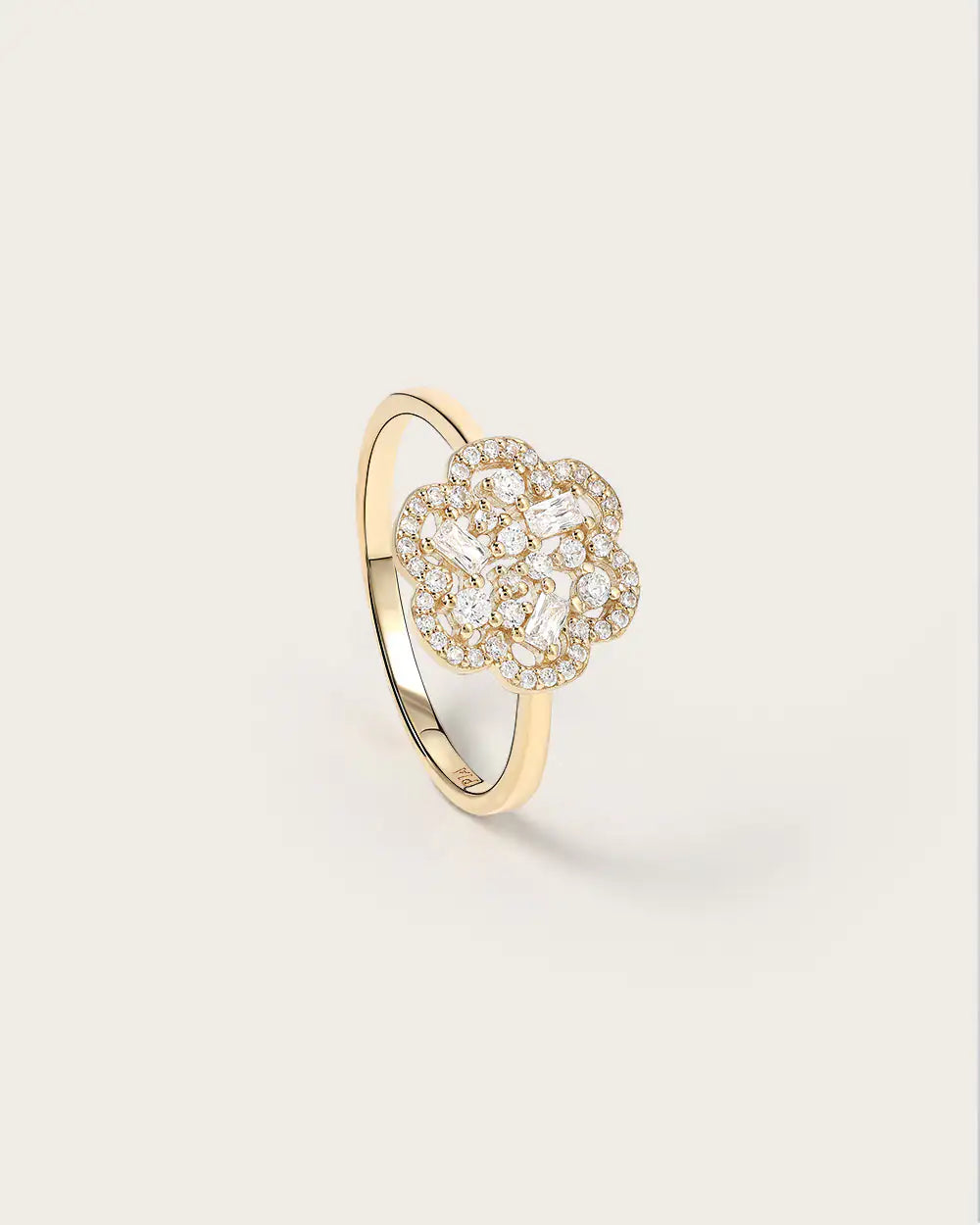 Bague Baby Flora en or jaune 