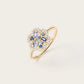 Bague Baby Flora Bleue en or jaune 