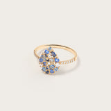 Bague Paloma Bleue en or jaune 