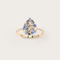 Bague Paloma Bleue en or jaune 