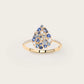 Bague Paloma Bleue en or jaune 