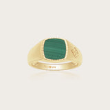 Bague Charlie Malachite en or jaune