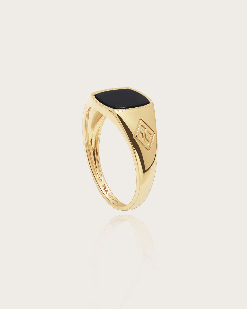 Bague Charlie Onyx en or jaune 