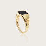 Bague Charlie Onyx en or jaune 