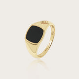 Bague Charlie Onyx en or jaune 