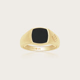 Bague Charlie Onyx en or jaune 