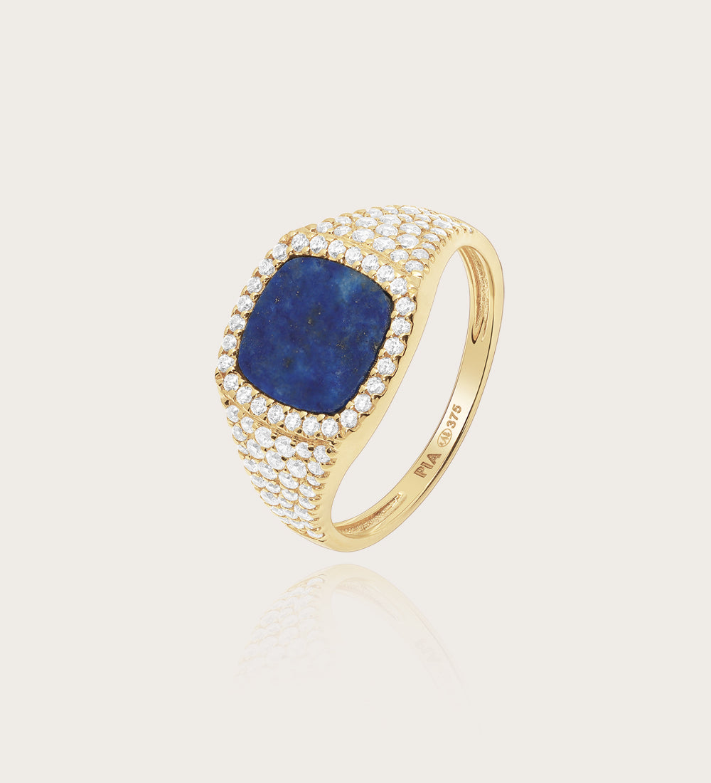 Bague Divine Lapis en or jaune 