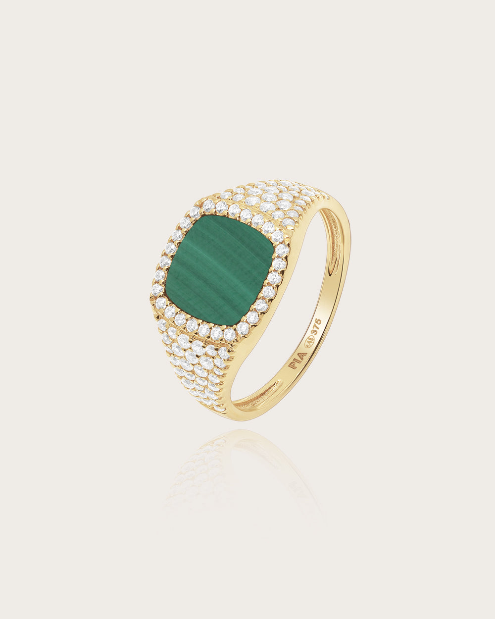 Bague Divine Malachite en or jaune