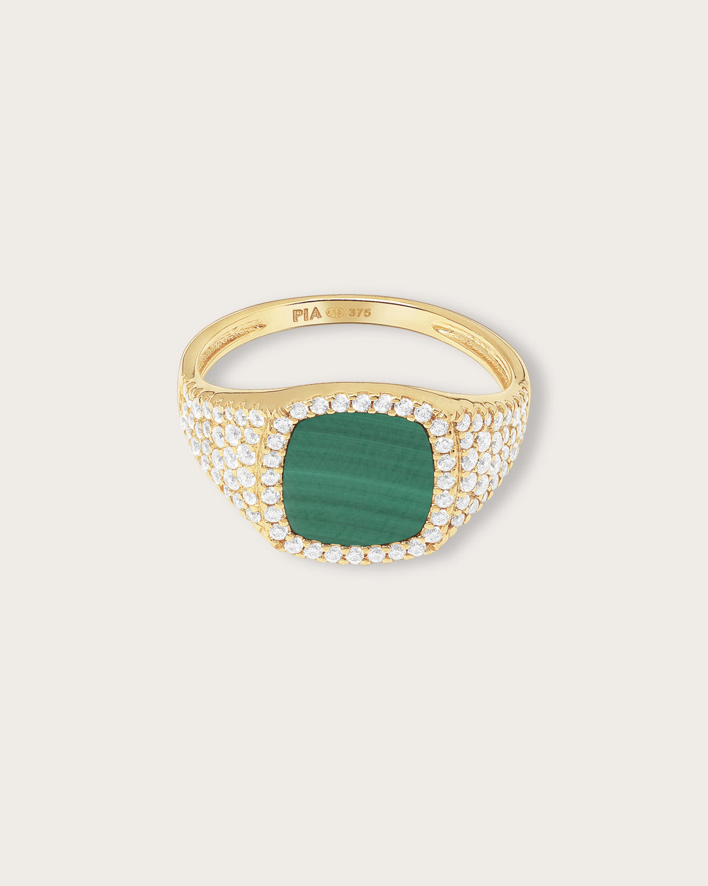 Bague Divine Malachite en or jaune