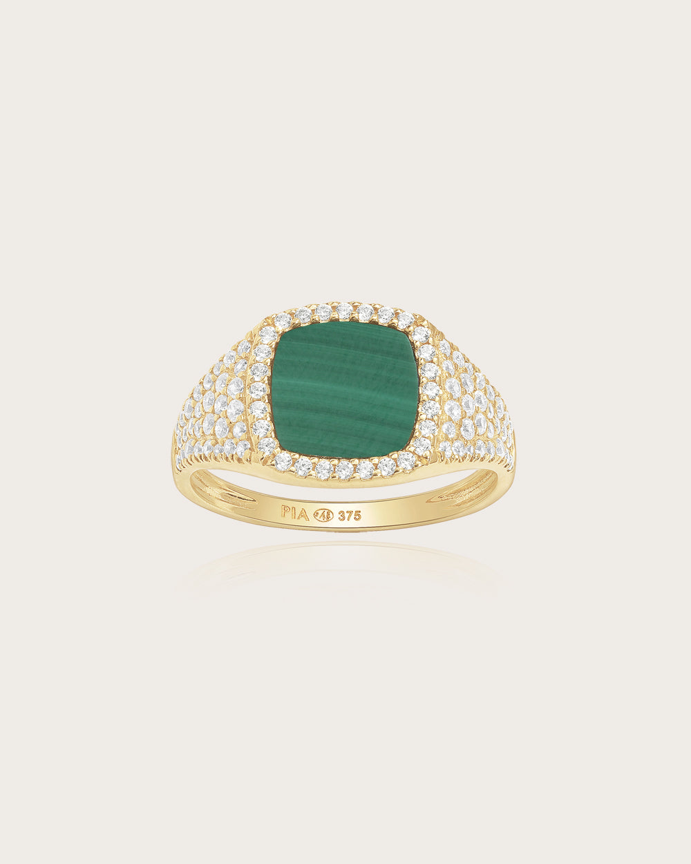 Bague Divine Malachite en or jaune