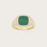 Bague Divine Malachite en or jaune