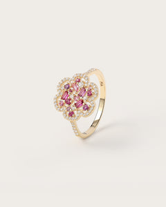 Bague Flora Prune en or jaune