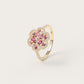 Bague Flora Prune en or jaune