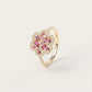 Bague Flora Prune en or jaune